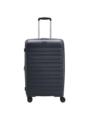 D&N Travel Line 4700+ - 4-Rollen-Trolley M 68 cm erw. (schwarz) in navy