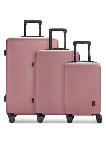 Redolz Essentials 09 3-SET 4 Rollen Kofferset 3-teilig in rose