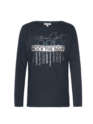 soccx Longsleeve 'Rock the Boat' in dunkelblau