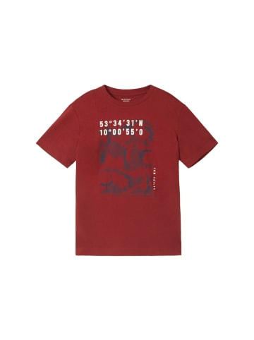 Tom Tailor Print T-Shirt für Herren in rot