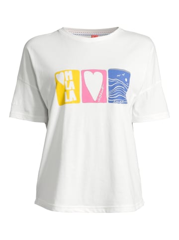 Salzhaut Rundhals T-Shirt für Damen in weiß