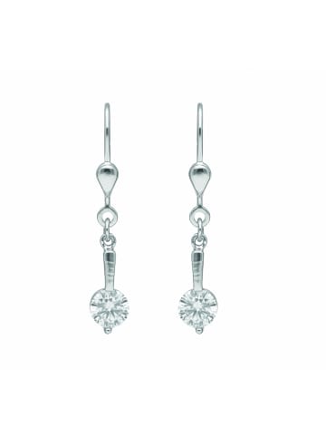 Adeliás Damen 925 Silber Ohrringe / Ohrhänger mit Zirkonia in silber