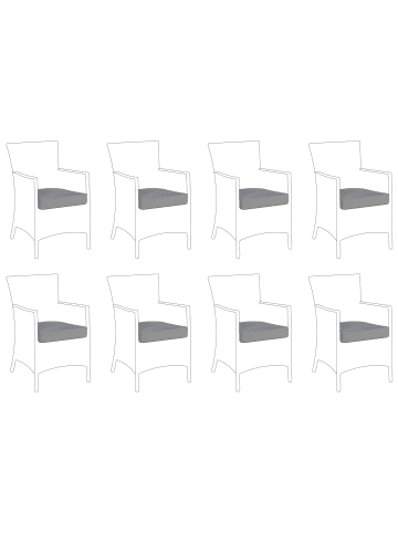 Beliani Kissenbezug ITALY in Grau - (W) 47 x (H) 10 x (L) 47 cm