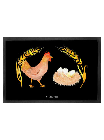 Mr. & Mrs. Panda Schmutzmatte Huhn Stolz ohne Spruch in Schwarz