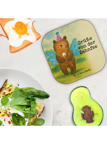 Mr. & Mrs. Panda Tassen Untersetzer Bär Zahnfee Design mit Spruch in Weiß