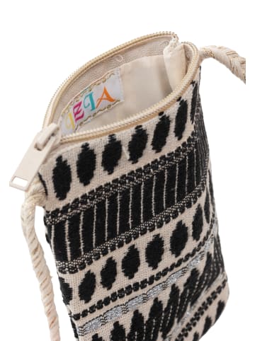 IZIA Damen Phone Bag in Schwarz Wollweiss