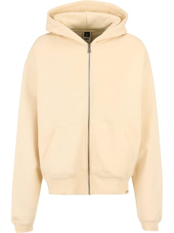 DEF Zip-Kapuzenpullover in beige