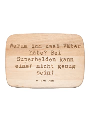 Mr. & Mrs. Panda Frühstücksbrettchen Spruch Superhelden Stiefvat... in Transparent
