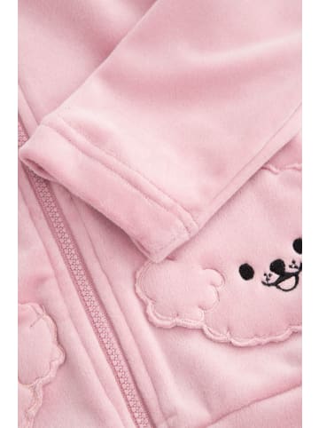 Coccodrillo Verschließbare Samtjacke in gedämpftes Rosa