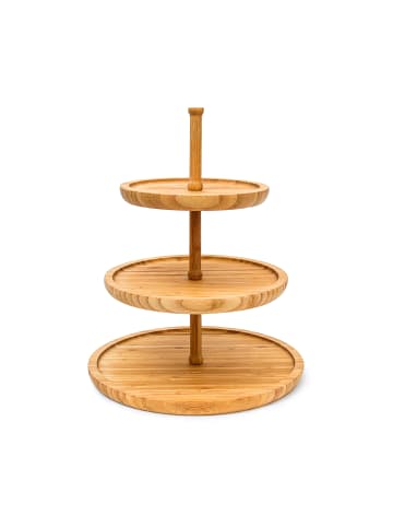 relaxdays Etagere in Natur - (H)25 x Ø30 cm