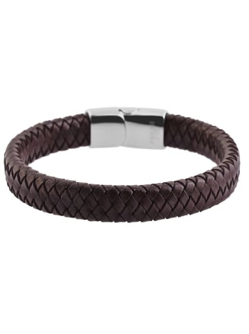 Adeliás Herren Armband aus Edelstahl 22 cm in braun