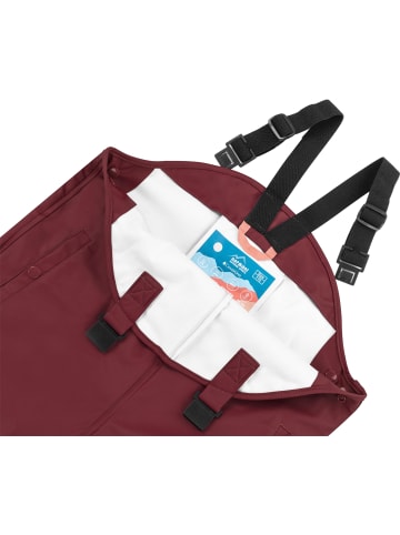 Normani Outdoor Sports Baby Regenhose mit Hosenträgern in Bordeaux