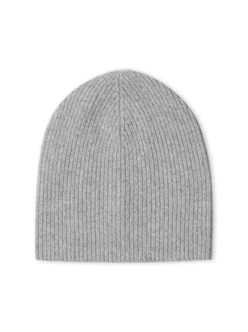 Style Republic Kaschmir Beanie fein gerippt in light grey melange