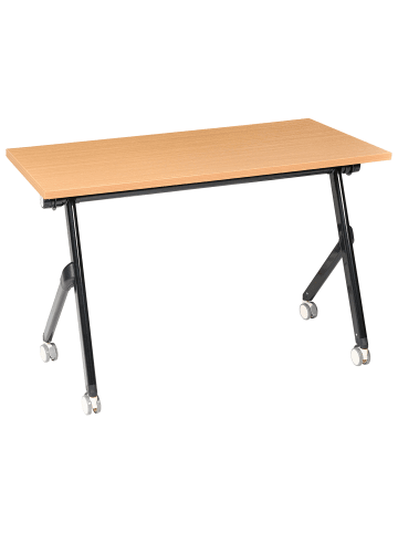 Beliani Zusammenklappbarer Schreibtisch BENDI in Braun/Schwarz