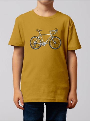 wat? Apparel T-Shirt Doodle Bike in Ocker
