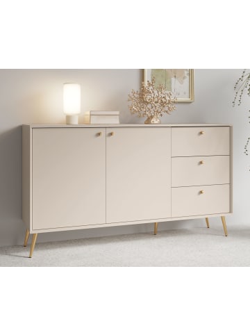Feldmann-Wohnen Sideboard Rose sandbeige 156 / 40,5 / 89cm