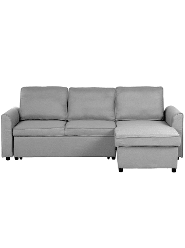 Beliani Ecksofa NESNA in Grau - (W) 228 x (H) 84 x (L) 145 cm linksseitig