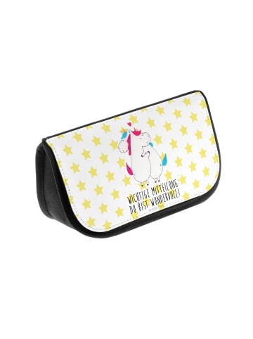 Mr. & Mrs. Panda Kulturbeutel Einhorn Mitteilung mit Spruch in Weiß