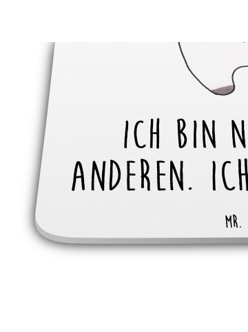 Mr. & Mrs. Panda Bierdeckel Einhorn Herz mit Spruch in Weiß