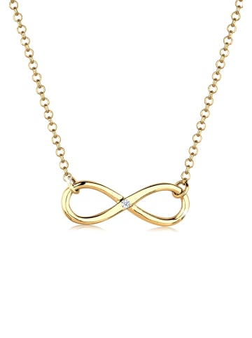 Elli DIAMONDS  Halskette 925 Sterling Silber Infinity in Gold