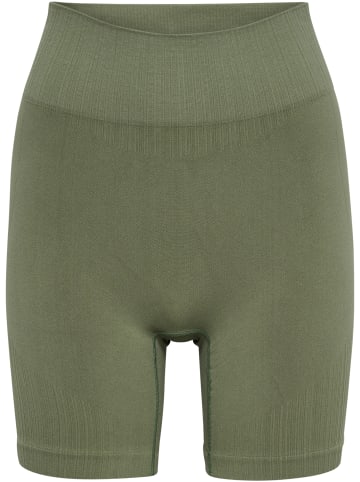 Hummel Enge Shorts Hmlmt Define Seaml Scrunch Shorts in DEEP LICHEN GREEN