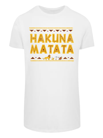 F4NT4STIC Long Cut T-Shirt König der Löwen Hakuna Matata' in weiß