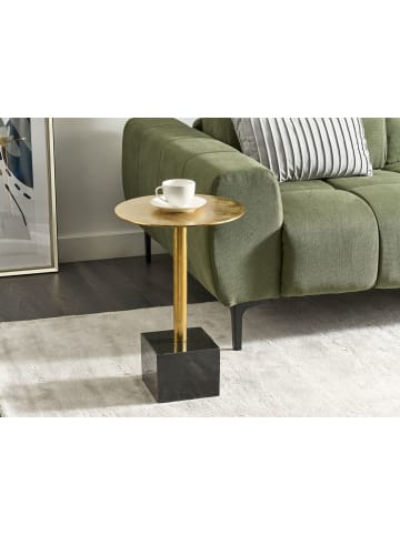 Beliani Beistelltisch COLIBRI in Gold/Schwarz - (W) 30 x (H) 54 x (L) 30 cm