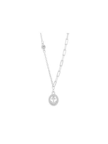 Adeliás Damen Halskette mit Anhänger – aus 925 Silber in silber
