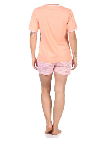 NORMANN ShortySchlafanzug kurze Hose "New York City Loving" - 65261 in apricot