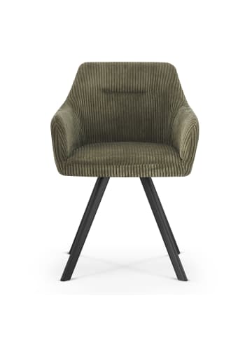 B&D Home 2er-Set: Esszimmerstuhl CYRUS in Grün - (B)56 x (H)80 x (T)60 cm