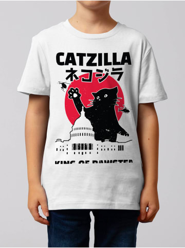 wat? Apparel T-Shirt Catzilla in Weiß