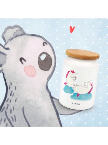 Mr. & Mrs. Panda Vorratsdose Einhorn Sekt ohne Spruch in Weiß