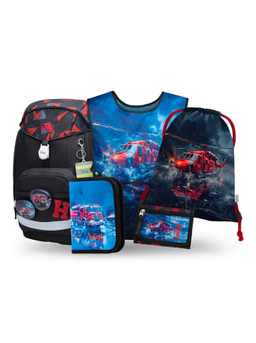BAAGL 5-tlg. Set: Schulrucksack Airy Plus in Grün Lebensretter