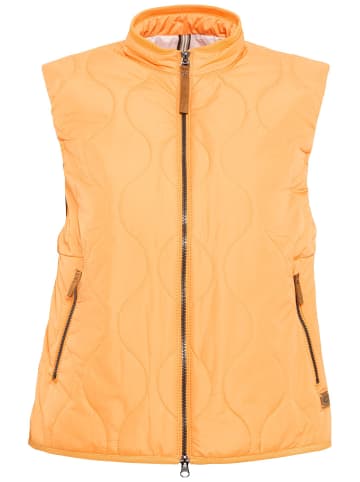 Camel Active Kurze Steppweste aus recyceltem Polyester in Orange