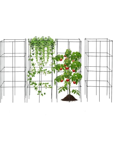 COSTWAY Rankhilfe 4er Set 100 cm Tomatenkäfig in Grün