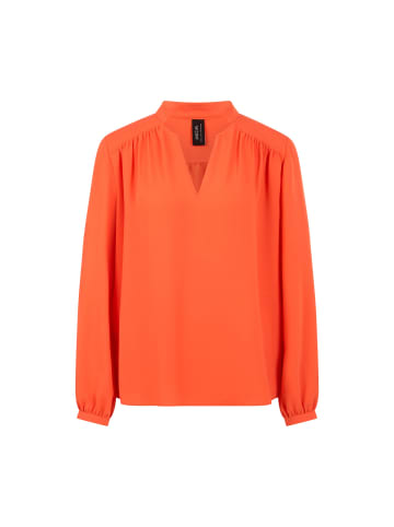 MARC CAIN COLLECTIONS Fließende Bluse mit Schmuckknopf in Tigerlily
