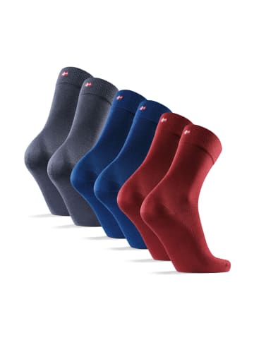 DANISH ENDURANCE Socken Bambus Businesssocken in grey/blue/red