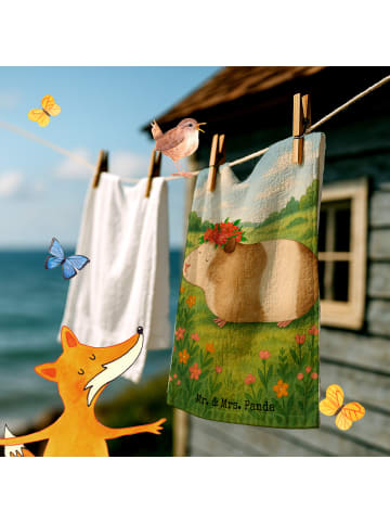 Mr. & Mrs. Panda Gästehandtücher Meerschweinchen Weisheit Design... in Weiß