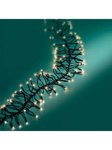 LUMINEO Lichterkette CLUSTER 3000 LED 28 m, schwarzes Kabel in warm weiß