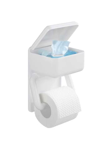 Maximex Toilettenpapierhalter 2 in 1 in Weiß, (B) 16 x (H) 21 x (L) 11,5 cm