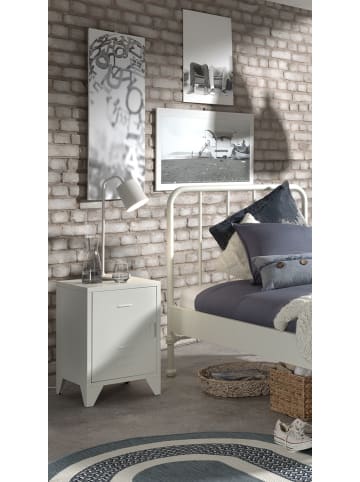 58 aufm Kessel NACHTKOMMODE Kay 40x40x60 Industrial Design aus Metall Weiß