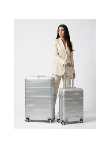 Redolz Pro Aluminium 4-Rollen Kofferset S+L silver