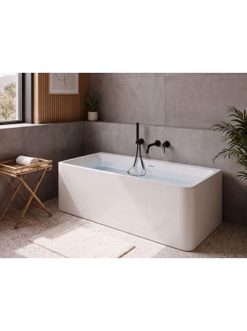 Beliani Freistehende Badewannen MARUPARIA in Weiß - (W) 73 x (H) 56 x (L) 160 cm