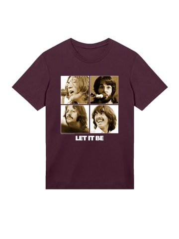 F4NT4STIC T-Shirt The Beatles in maroon