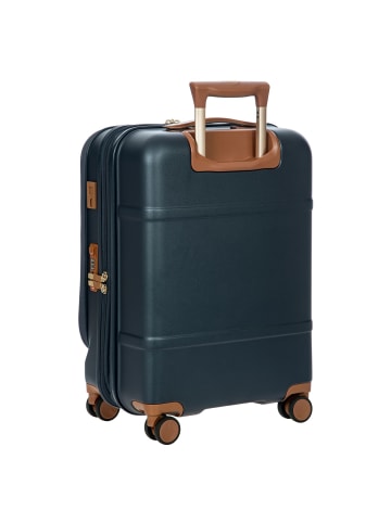 BRIC`s Bellagio 4 Rollen Kabinentrolley 55 cm mit Dehnfalte blau-tabak