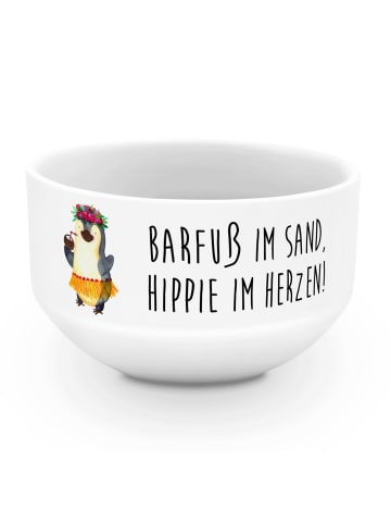 Mr. & Mrs. Panda Obstschale Sommer Hippie mit Spruch in Weiß