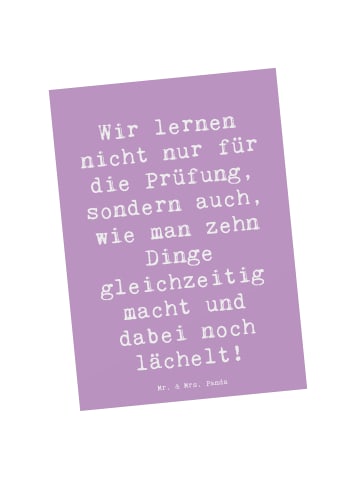 Mr. & Mrs. Panda Postkarte Spruch Auszubildende Lächeln mit Spruch in Lavendeltraum