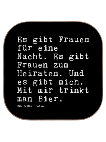 Mr. & Mrs. Panda gläseruntersetzer Es gibt Frauen für... mit Spruch in Schwarz