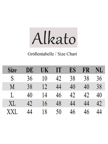Alkato Alkato Damen Langarm Shirt mit O-Ausschnitt in grün Modell 5