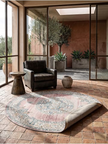 KADIMA DESIGN Outdoor-Teppich Orientalisch pflegeleicht Balkon Terrasse Outdoor Garten in Pink